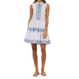 Oliphant Blue and White Mini Dress